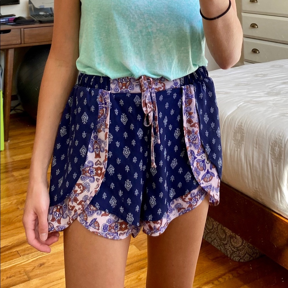 Xhilaration Navy Flowy Shorts